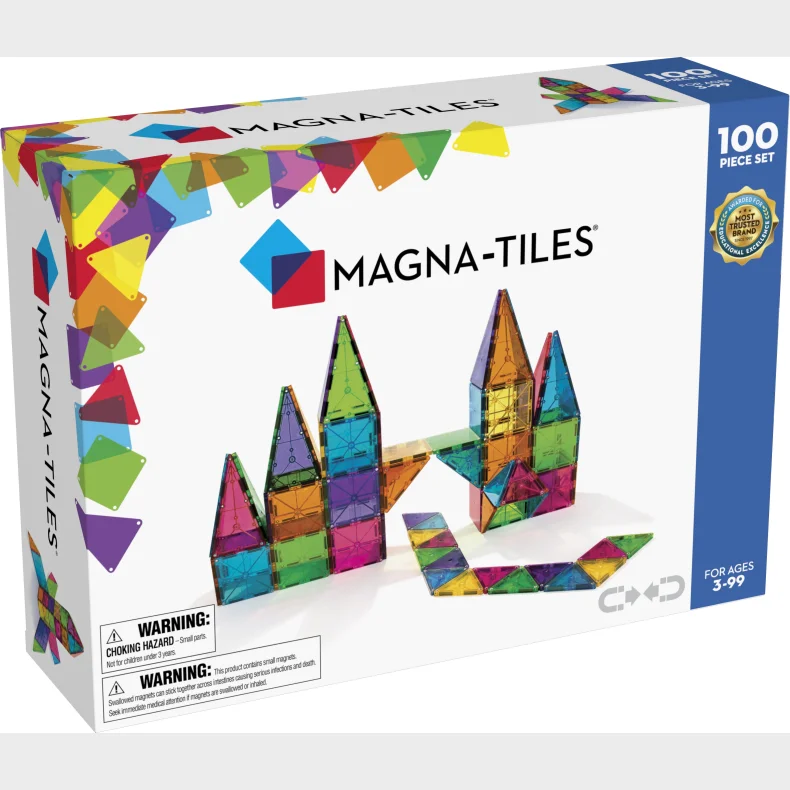 Magna-Tiles Clear Colours Byggesæt 100 Dele