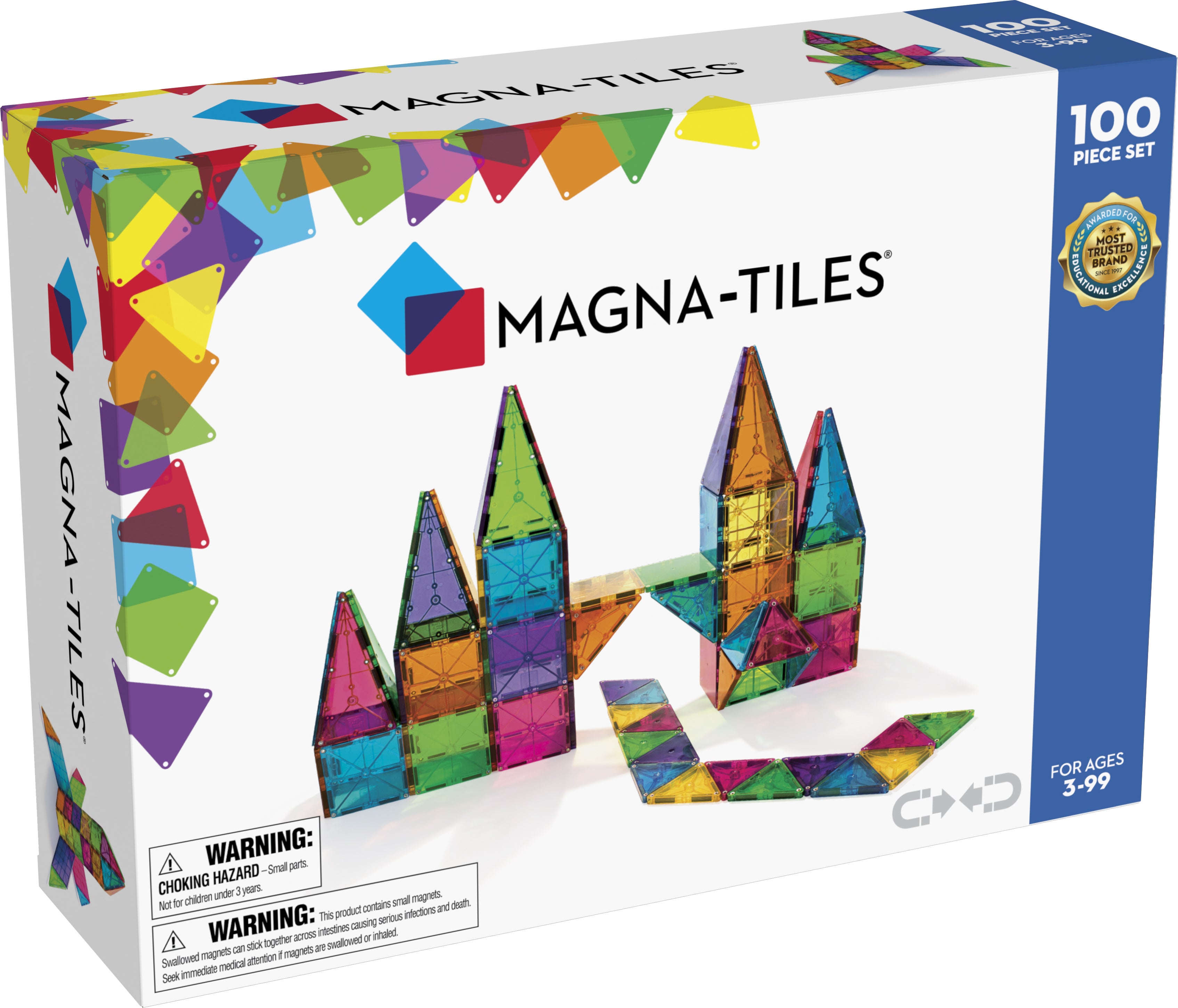 Magna-Tiles Clear Colours Byggest 100 Dele