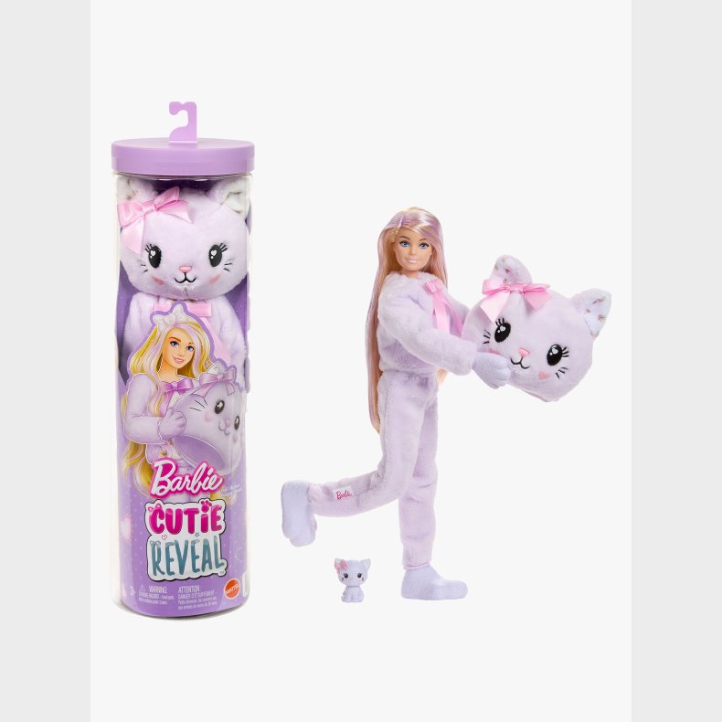 Barbie Cutie Reveal Sweet Bows Dukke Kattekilling, Lilla