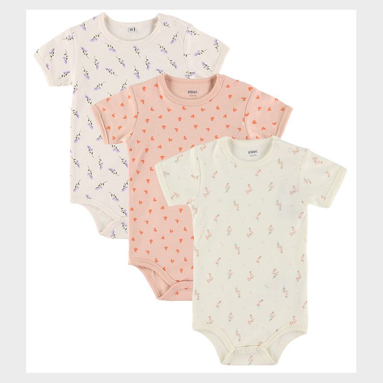 Pippi Body - 1 stk. - Assorteret - K/� - Lys m. M�nster