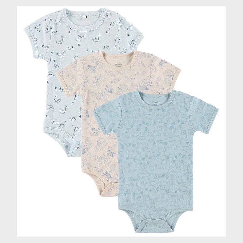 Pippi Body - 1 stk. - Assorteret - K/� - Lys m. M�nster