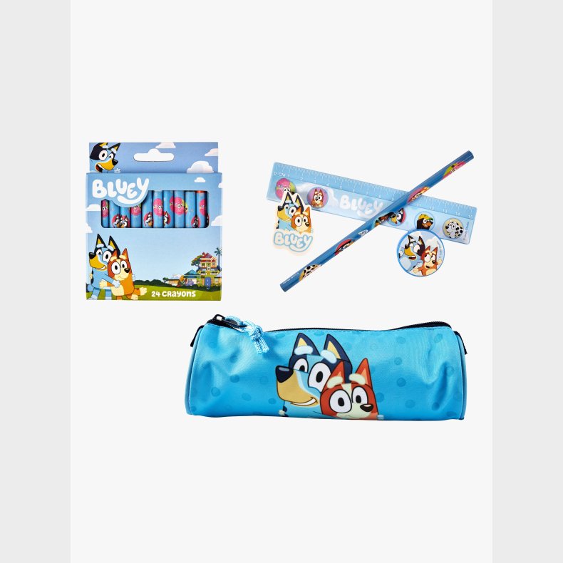 Bluey Skrives�t med Farvekridt &  Penalhus