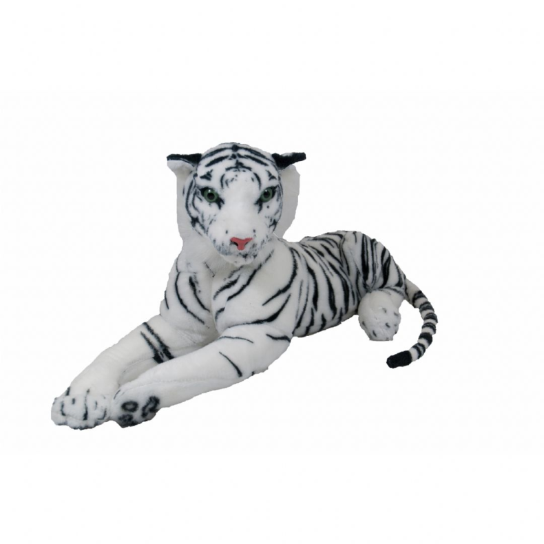 K�mpe Hvid Tiger Bamse 70 cm