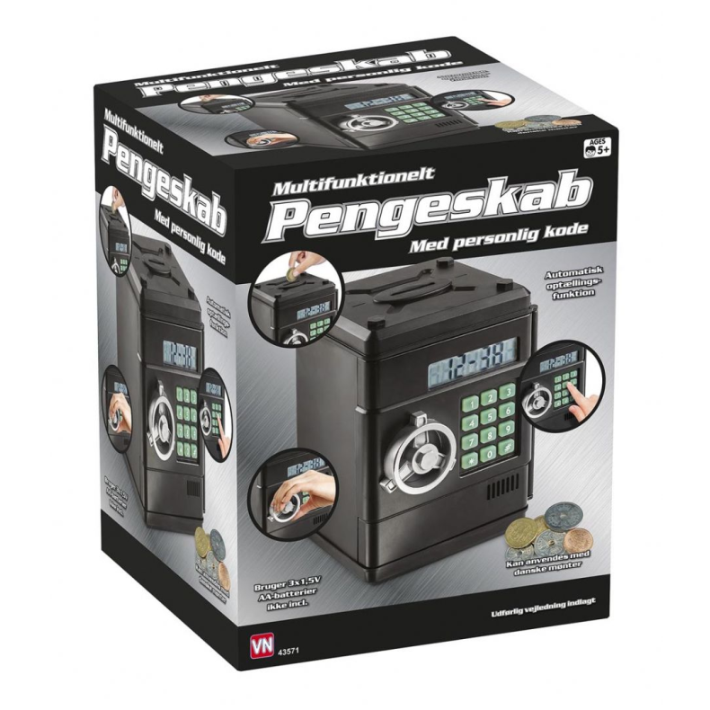 Leget�j pengeskab med kode og password