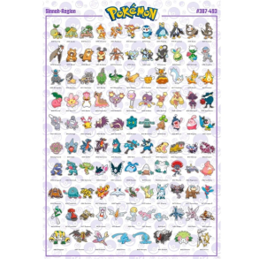 Pokemon Sinnoh Region Plakat 91,5x61 cm