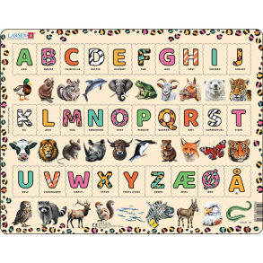 Puslespil dyre alfabet - 29 brikker
