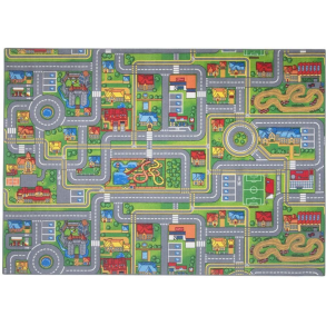 Gulvtppe, Legetppe Trafik-By 140x200cm