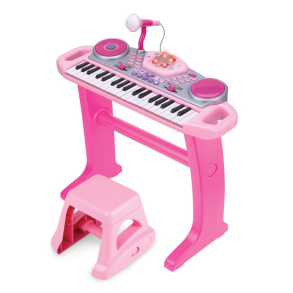 Keyboard til b�rn med skammel Pink