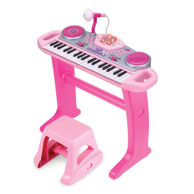 Keyboard til b�rn med skammel Pink