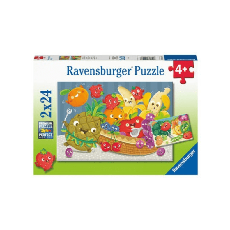 Puslespil Fruit And Veggie Fun 2x24 Brikker - Legekammeraten.dk