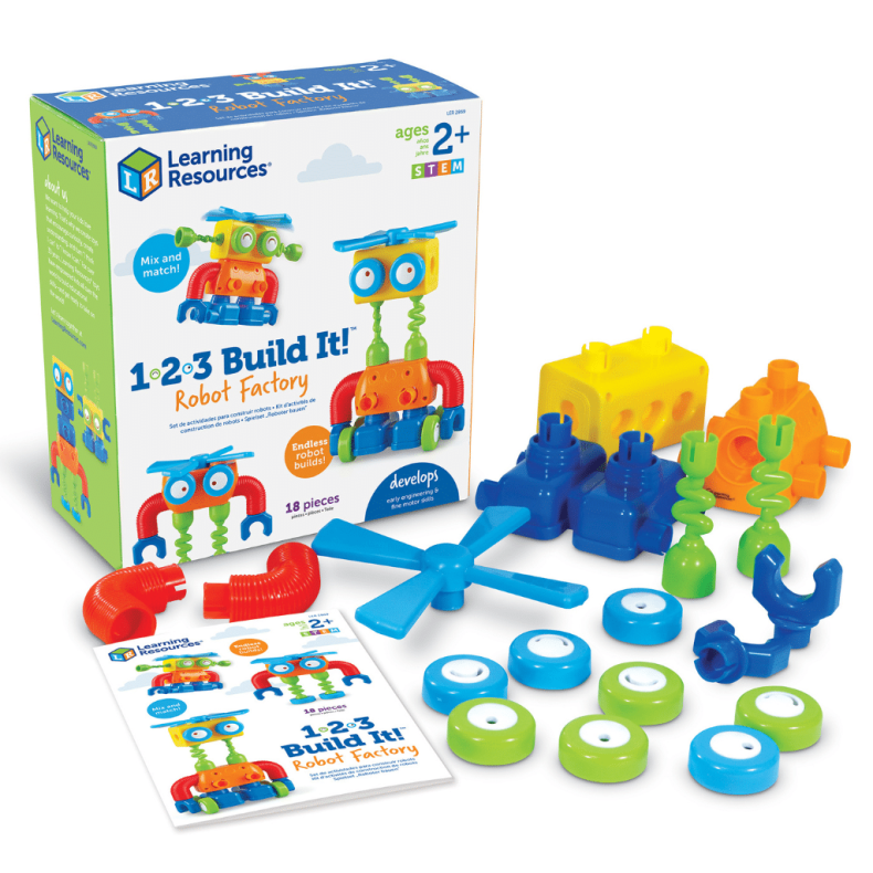 1-2-3 Build It! Robot Factory - Byg-selv Robot - Learning Resources