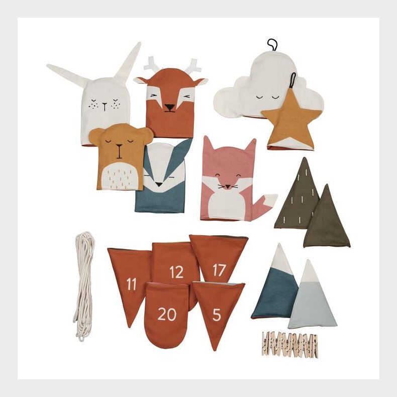 Fabelab | 1-24 pakkekalender m. poser, Woodland