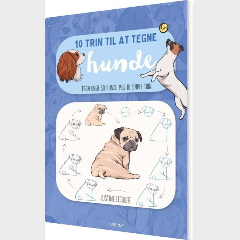 10 Trin Til At Tegne Hunde - Justine Lecouffe - Bog
