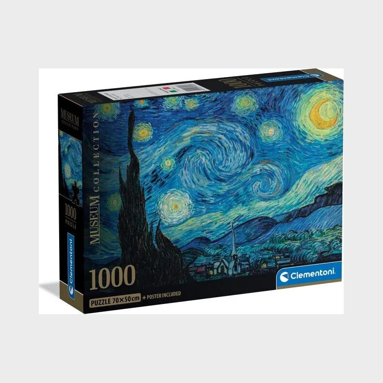 1000 Puslespil Hqc Museum - The Starry Night C Brikker