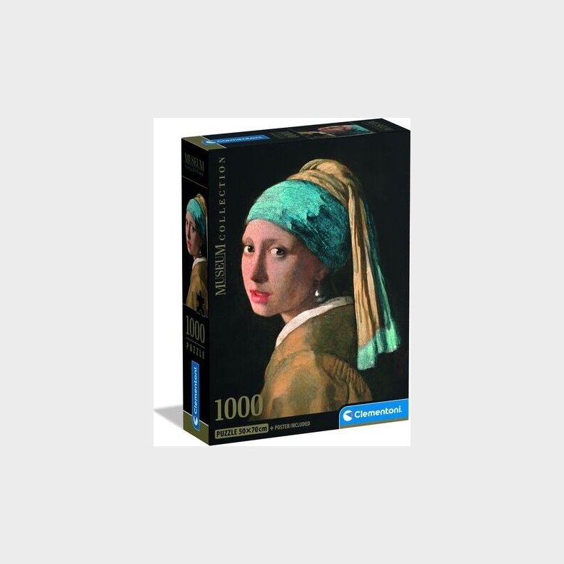 1000 Puslespil Museum Girl W/ Pearl Earring Brikker