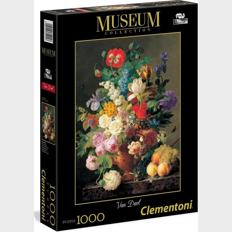 1000 Puslespil Van Dael-vase De Fleur (museum) Brikker
