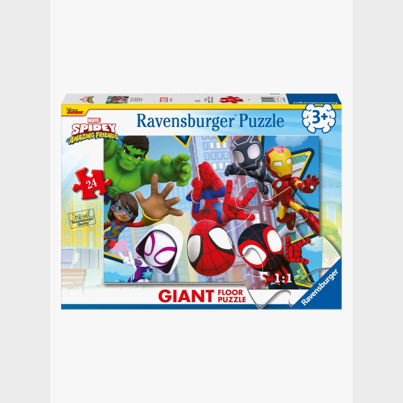 Ravensburger Spidey and His Amazing Friends Mega Gulvpuslespil 24 Brikker