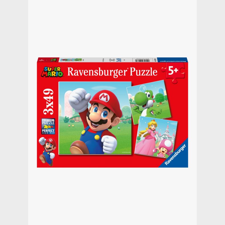 Ravensburger Puslespil Super Mario, 3X49 Brikker