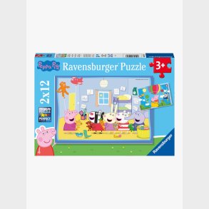 Ravensburger Puslespil, Gurli Gris 2x12 Brikker