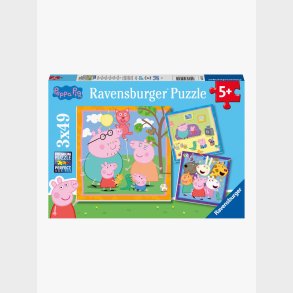 Ravensburger Puslespil, Gurli Gris 3x49 Brikker