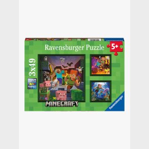 Ravensburger Puslespil Minecraft Biomes 3x49 Brikker