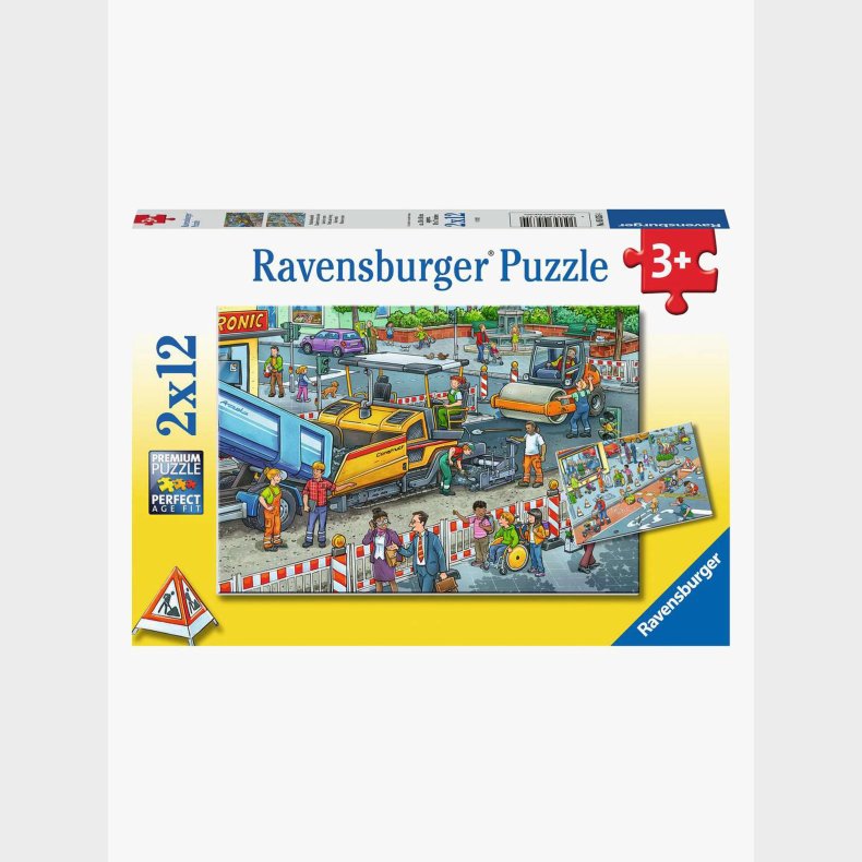 Ravensburger Puslespil Road Construction Site 2x12 Brikker