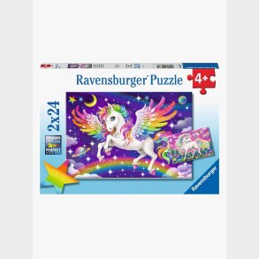 Ravensburger Puslespil Unicorn &  Pegasus 2x24 Brikker