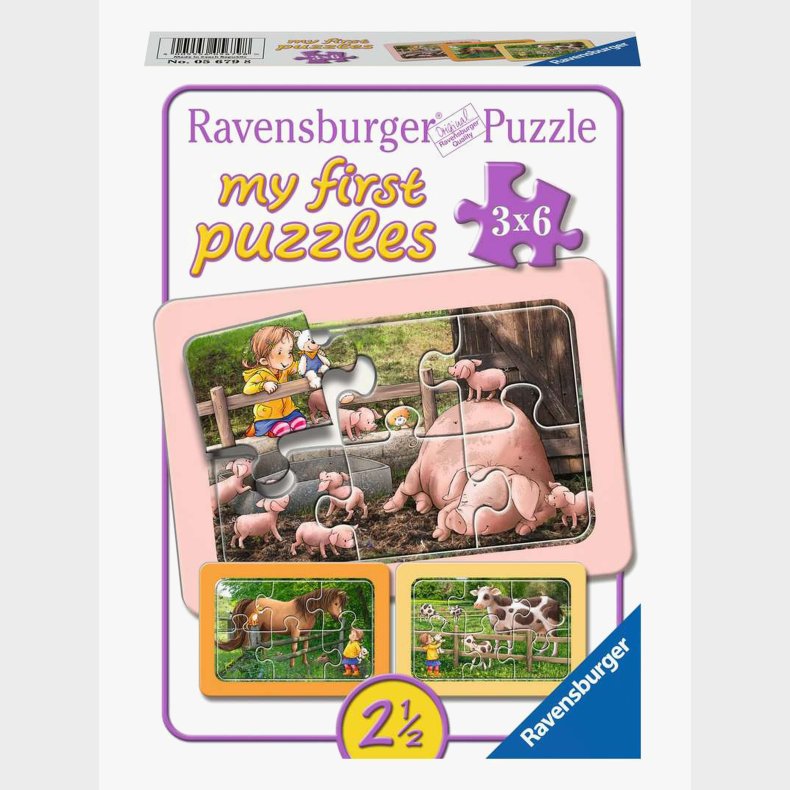 Ravensburger Puslespil Exploring The Farm 3x6 Brikker