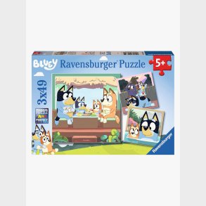 Ravensburger Puslespil Bluey 3x49 Brikker