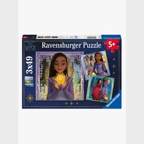 Ravensburger Disney Wish Puslespil 3x49 Brikker