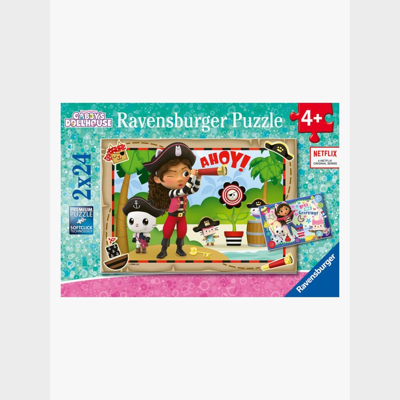Ravensburger Puslespil Gabby's Dollhouse 2x24 Brikker