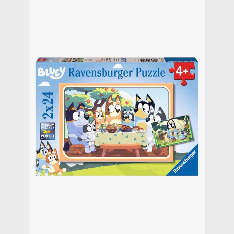 Ravensburger Puslespil Bluey 2x24 Brikker