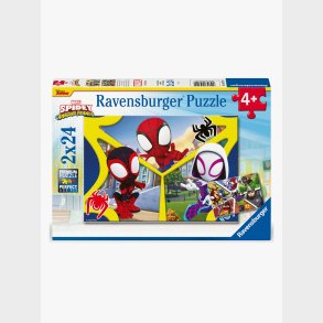 Ravensburger Spidey and His Amazing Friends Puslespil 2x24 Brikker