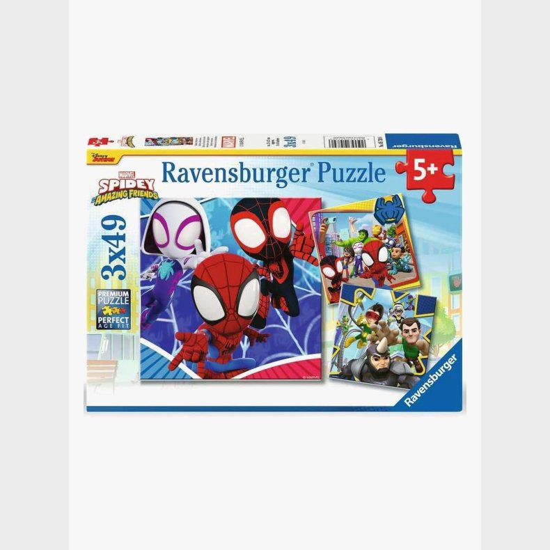 Ravensburger Marvel Spidey and His Amazing Friends Puslespil 3x49 Brikker