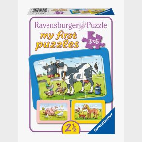 Ravensburger Puslespil Dyrevenner 3x6 Brikker