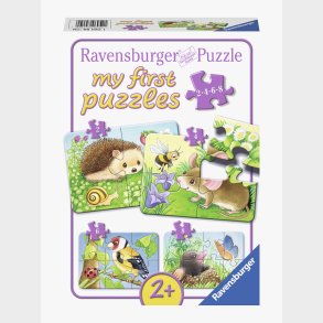 Ravensburger Puslespil Skovdyr 2, 4, 6 &  8 Brikker