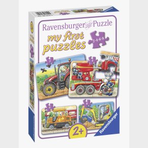 Ravensburger Puslespil K�ret�jer 2, 4, 6 &  8 Brikker