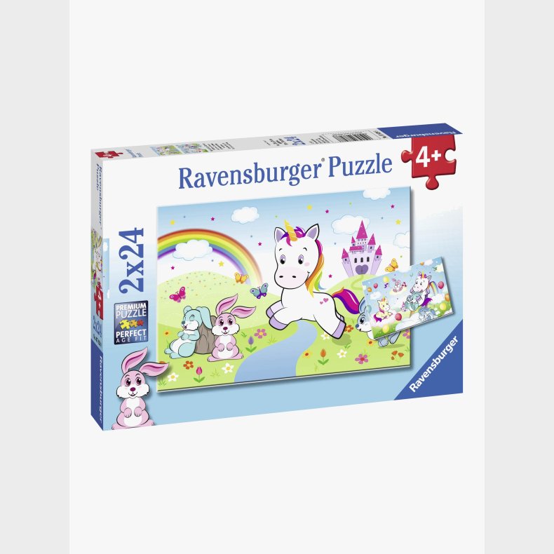 Ravensburger Puslespil Enhj�rning 2x24 Brikker