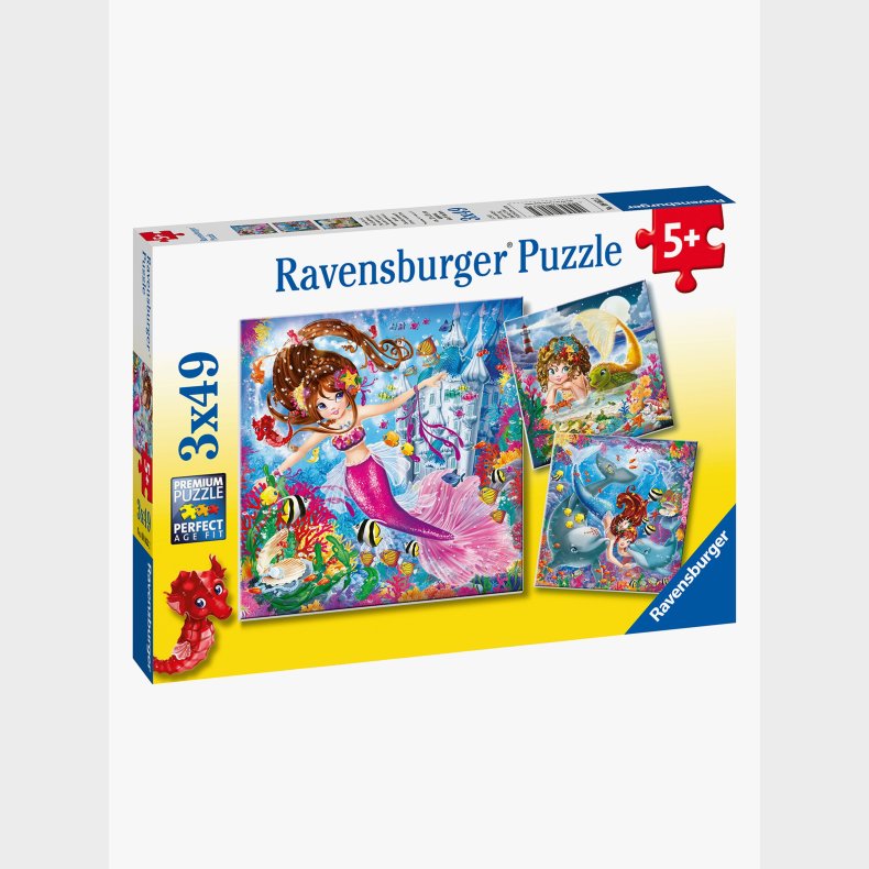 Ravensburger Puslespil Charmerende Havfruer 3x49 Brikker