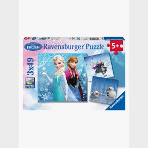 Ravensburger Disney Frozen Puslespil Vintereventyr 3x49 Brikker