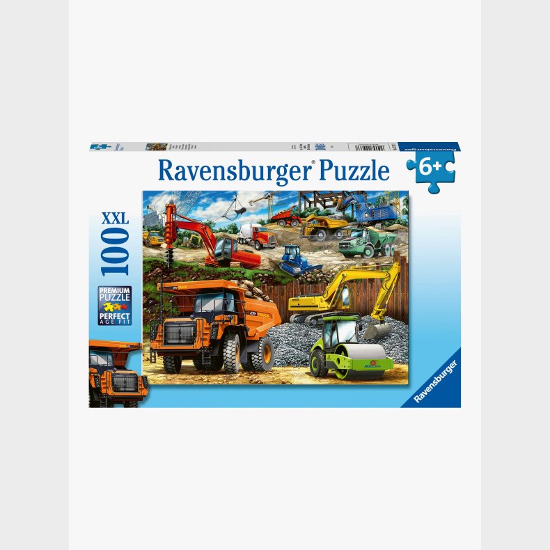 Ravensburger Puslespil Entrepren�rmaskiner, 100 Brikker