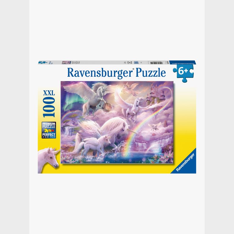 Ravensburger Puslespil Unicorn Pagasai, 100 Brikker