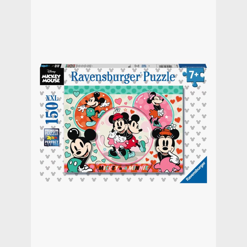 Ravensburger Puslespil Disney Mickey &  Minnie Mouse 150 Brikker