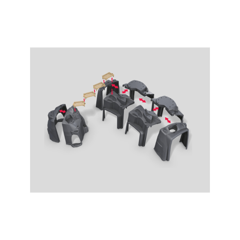 Zpiiel Booster 1013 Stor Tunnel & Bjerg Med Lang Bro - Legekammeraten.dk