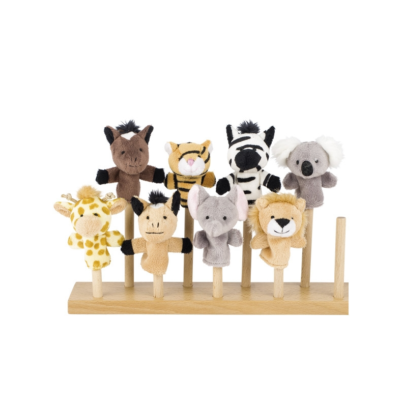 goki | Fingerdukker - Vilde dyr, 8 stk