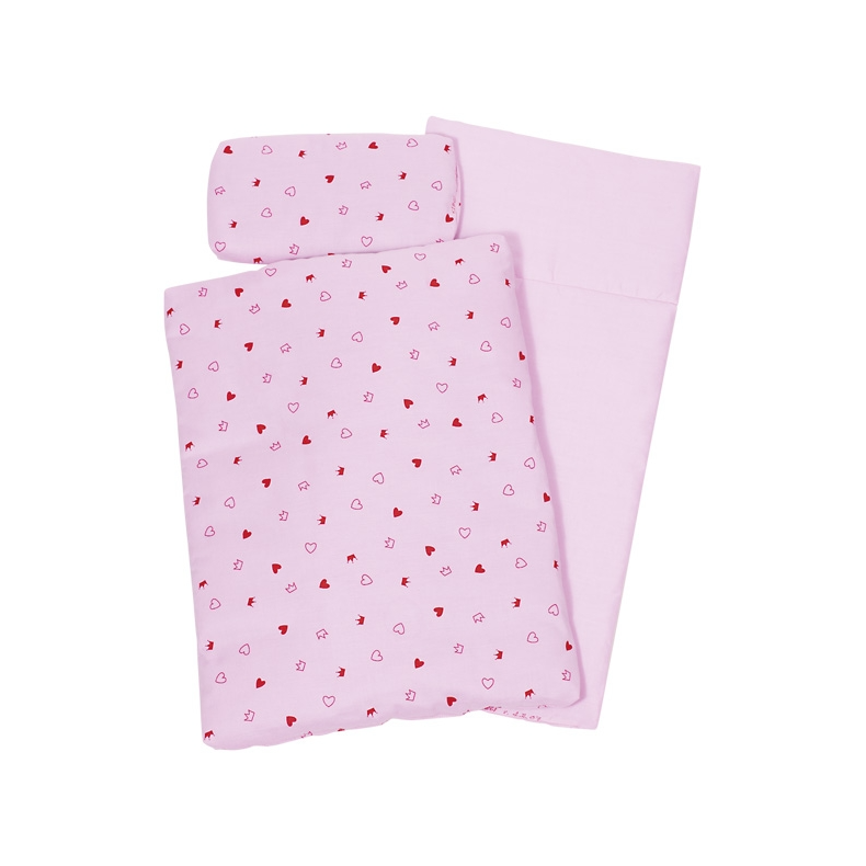 goki | Dukke sengest - Lyserd m. hjerter, 40 cm