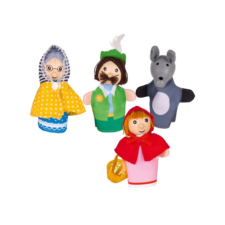 goki | Fingerdukker - Rdhtte, 4 stk