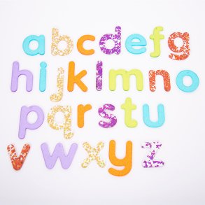 tickit | Bogstaver med glitter, 26 stk