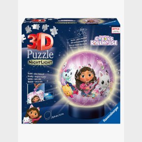 Ravensburger Gabby's Dollhouse 3D-puslespil Natlampe 72 Dele, B�rnelampe