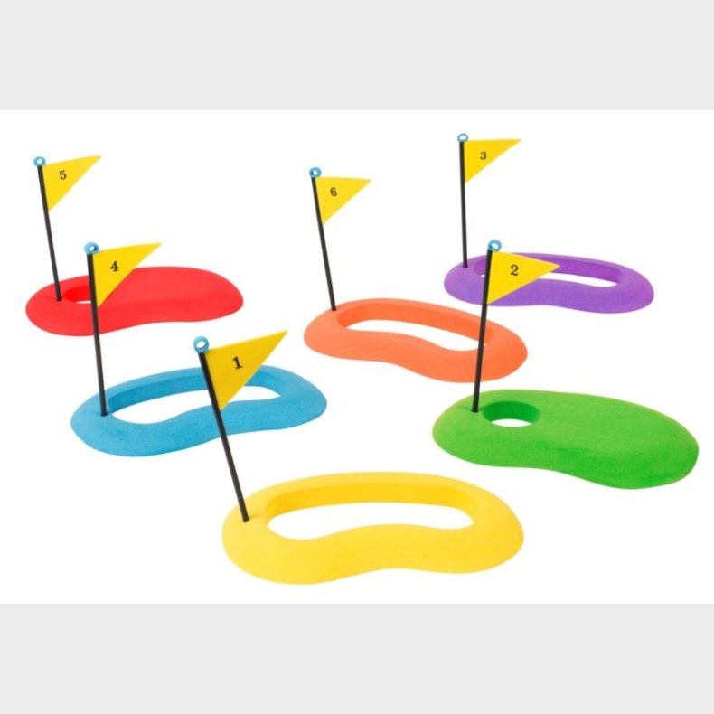 Spordas | Golf puttehuller med flag, 6 stk